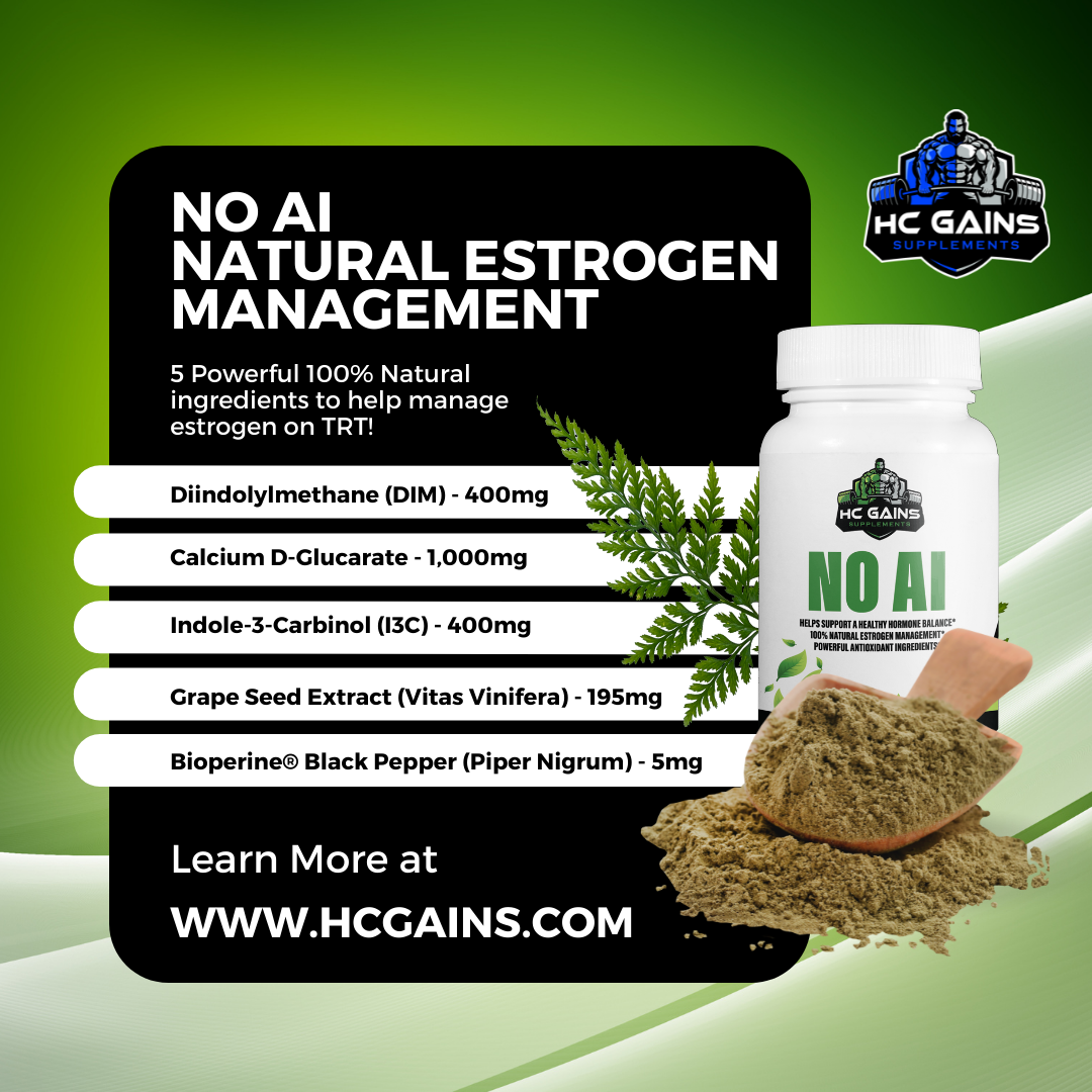 Natural Estrogen Management Supplement for Men on TRT